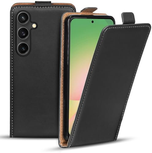 Verco Flip Cover für Samsung Galaxy A56 5G Case, Flipstyle Schutzhülle für Samsung A56 5G Hülle Tasche vertikal klappbare Handyhülle, Schwarz