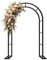 Arco Giardino Supporto in Ferro per Rampicanti per Piante E Decorazioni Esterni E Interni, Traliccio Pergolati Pergolato per Matrimonio, Resistente alle Intemperie(Black,W80 x H200cm)