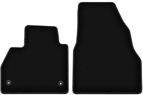 Wielganizator Velours Vorne Fußmatten passend für Renault Kangoo II (2007-) | Qualität: Basic - Genaue Passform, rutschfeste Untregrund 2-teilig - Schwarz