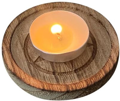 Bandeja De Altar De Brujas - Candelador De Pentáculo, Bandejas De Joyas De Decoración Vintage | Bandeja De Madera Con Pentagrama Para Decoración Del Hogar, Wiccan, Suministros De Tarot, Bodas, Accesor