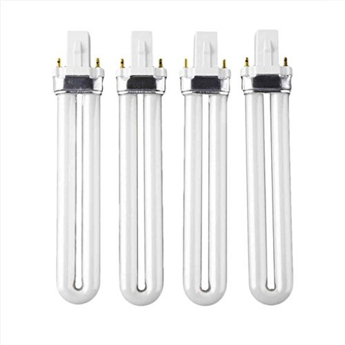 4 Pcs 9W Curing UV Gel Lamp Gel Nail Art Dryer Light Bulb Tube Replacement