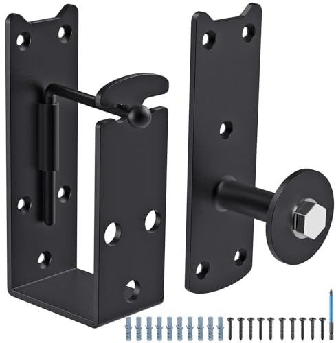 Dolibest Tür Barricade Klammern Abschließbar 360 Drehbar Tor U Winkel | 106.6x53.5mm Lumber,Barrikaden Halterung Türschloss,Indoor Outdoor Garten Garage Scheune,Hardware