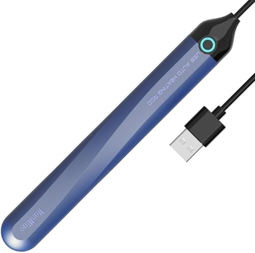 Warmer Sex Toys for Male Masturbator, 115°F Fast Heating Warmer Stick with Auto Temperature Control & Indicator Light, USB Heating Rob for Pocket Pussy Vagina Warmer Toy (Blue)