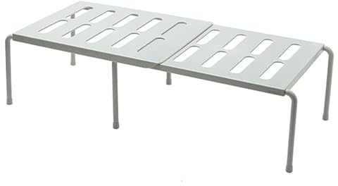 diwedaso Verstellbarer Spind Regal Organizer, platzsparende Aufbewahrungslösung für Schulspinde, Küchengeschirr, Gewürz Aufbewahrungsregale, ABS, Typ+2