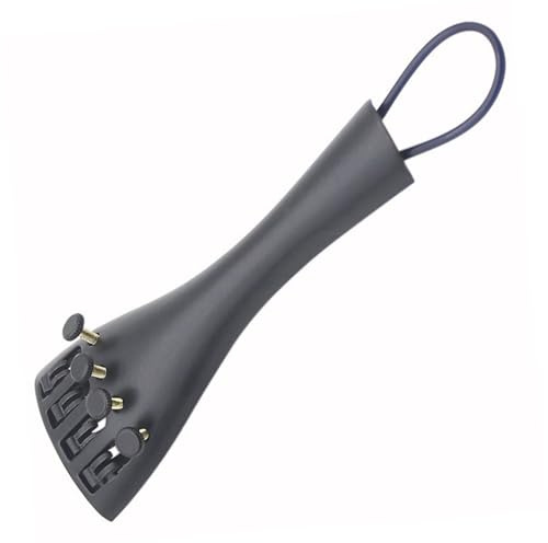 Saitenhalter für Violine 4 Stück mit Feinstimmern Schwarz | Inklusive Tailgut Wire, Aluminiumlegierung und Kunststoff, Passend für Wartung, Kompakt für Geige