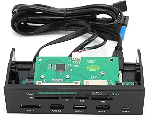 Acouto 5,25 Zoll 3,5 Zoll Dockingstation Gute Kompatibilität Verhindert Oxidation Schnelle Übertragungsgeschwindigkeit Erweiterungsdock C-Schnittstellen und Anzeigefeld Multifunktionales USB3 0 Esata