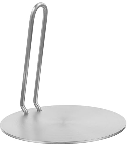 HOOWIFFY Diffuseur de Chaleur en Acier Inoxydable pour Plaques à Induction, Répartiteur Thermique avec Poignée Amovible, Compatible Cuisinières Gaz et Électriques, Chauffe Rapidement