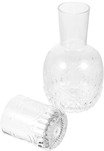 NESTINGHO Caraffa Set Classico ed per Domestico e Feste d Acqua in Vetro da 880ml con da 265ml Grande Capacità