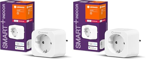 LEDVANCE Smart+ Plug, ZigBee schaltbare Steckdose, für die Lichtsteuerung in Ihrem Smart Home, Direkt kompatibel mit Echo Plus und Echo Show (2. Gen.), (Packung mit 2)