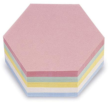 magnetoplan Moderationskarten, Wabe | BxH 190x165 mm | 250 Stück | Moderationskarten in 5 Pastellfarben | Für Meetings und Präsentationen | FSC-zertifiziert und kunststofffrei verpackt