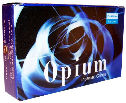 Räucherkegel 10 Opium incense cones Mohn 1 Schachtel Duftkerzen mit Halter Wohnaccessoire Raumduft