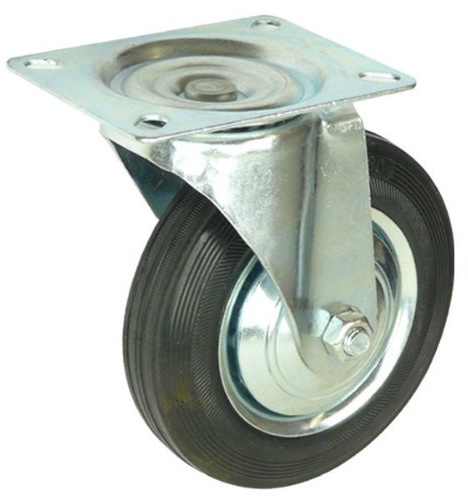 Lenkrolle 75 mm 360° Transportrolle Vollgummi Möbelrolle Geräterolle