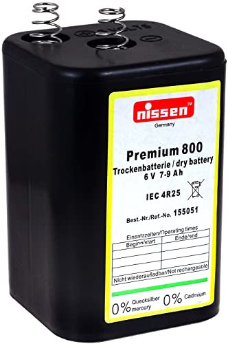 4R25 Batterie de rechange 6 V pour piles de lanternes IEC 4R25 Nissen 6V-Block