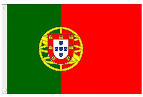 SHATCHI National Flag Portugal portugiesische Fußball-Fans Fanflagge mit Ösen, groß, 1,5 x 0,9 m