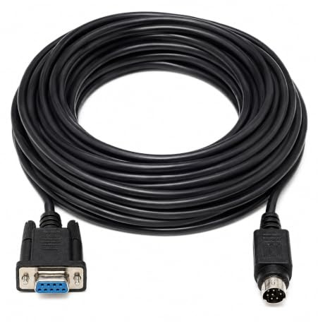 Wirenest 100ft VISCA PTZ Camera Control Cable for Sony EVI/BRC/SRG Series RS232 8 Pin Mini DIN to DB9F Serial