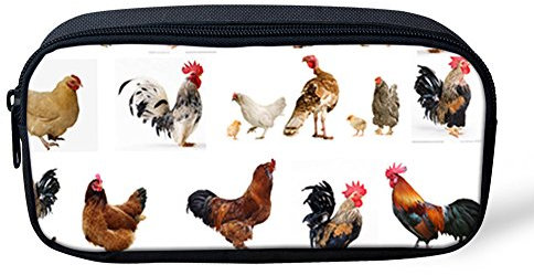Umarmungen Idee Süße Federmäppchen Pen Tasche Stationery Tasche für Schule 8.66x1.77x4.33 inches Huhn