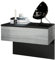Vladon Nachttisch Sleep, Made in Germany, Nachttischschrank mit Schublade zur Wandmontage, Schwarz matt/Avola-Anthrazit (60 x 46 x 35 cm)