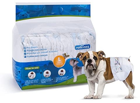 Nobleza Hund Windeln Einweg Weiblich Welpen Training Windeln Super Absorbent Pet Wraps 12 Pack, Größe L