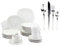 Retsch Arzberg + Hi 2in1 Set - 30-teiliges Kombi-Geschirrset Fino + 24-teiliges Besteckset Edelstahl