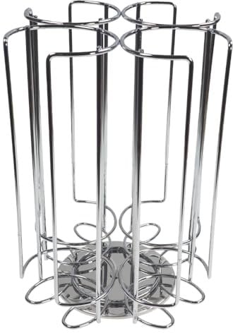 Paxanpax PSA268 52 Piece 4 Row Tassimo Coffee Pod Capsule Holder Stand with 360° Rotatable Base, Chrome