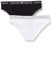 Emporio Armani Underwear Damen Bi-Pack Thong Iconic Cotton Unterwäsche, White/Black, L (2er