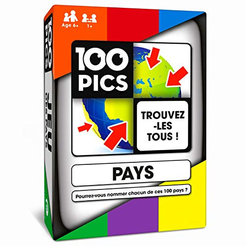 100 PICS Pays Jeu Société Famille - Photo Quiz de Poche et Jeux de Cartes