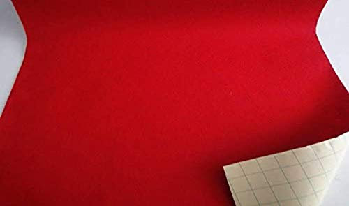 Stoffbook ROT DEKOFILZ BASTELN SELBSTKLEBEND DIY 100X50CM FILZSTOFF KLEBEFILZ, B736 (rot)