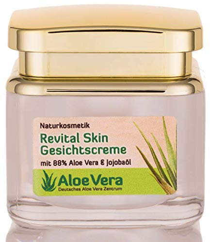 Aloe Vera Revital Skin Gesichtscreme, Naturkosmetik mit 88% Aloe Vera und Jojobaöl (1 x 50 ml)
