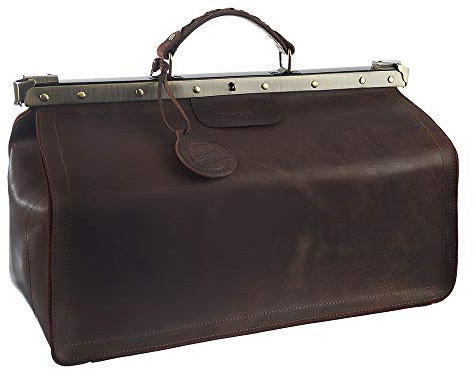 Greenland Nature Arztkoffer Doktorkoffer Arzttasche Doktortasche Hebammentasche Doc Case Koffer aus feinstem Leder braun - Geschenkset Greenland-005