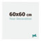 Your Decoration - Cadre photo 60x60 cm - Blanc Brillant - Cadre Photo en Plastique Avec Verre acrylique - Anti-Reflet - Cadre 60x60 - Evry