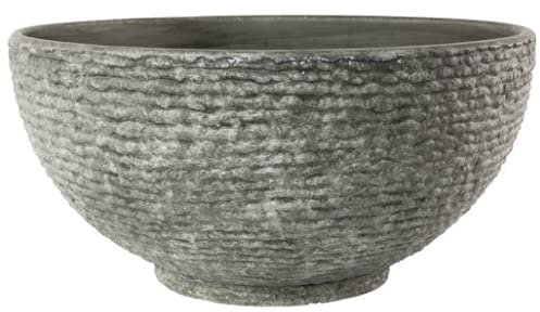 Muddy Hands Heavy Duty Stone Effect Large Bowl Plant Pot Indoor Home Outdoor Garden Round Plastic Flower Planter Water Feature