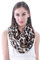 Damen Schlauchschal mit Leopardenmuster, leicht, Weiß, Schwarz, Braun, One size