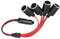 Cable Extensión Mechero Coche, Enchufe Múltiple Encendedor de Cigarrillo Automóvil Coche Adaptador Hembra Batería Pinza Clip Cocodrilo 12-24 V Alargador Plug Alargadore Toma Divisor Fusible
