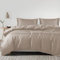 LINENWALAS Bettbezug-Set aus 100 % Bio-Eukalyptus-Tencel, 2-teilig, mit Reißverschluss und Eckbändern, weichste kühlende Luxus-Bettwäsche, perfekt für Haar und Haut (Einzelbett/Taupe)