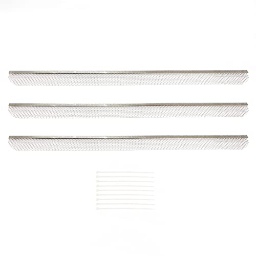 RVGUARD Zanzariera volante per camper e frigorifero, protegge da insetti, 50,8 x 3,5 cm, rete in acciaio inox con strumento di installazione e gomma siliconica (confezione da 3)