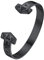 FaithHeart Schwarz Rune Armreif für Herren Jungen Punk Gotik Wikinger Mjölnir Armband Offener 15mm Rune Armband mit Geschenkebox für Männer Frauen