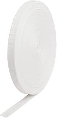 Kraftz Cotton Bias Binding Tape 12Mm 50M White For Sewing | 100 percent cotton, herringbone weave, suitable for bunting, crafts and dressmaking, white colour