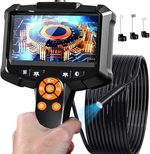 Daxiongmao Borescope, Endoscope Camera with Light, IP67 Waterproof Endoscope, 1080P HD Inspection Camera, Borescope Camera with Light, 16.5ft Flexible Endoscope Camera, Gadgets for Men (4.3”)