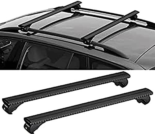 MOSHUO 2 StüCk Aluminium DachgepäCkträGer FüR Dacia Jogger 2022-, GepäCktransport RelingträGer Hochstabile Dachbox LastenträGer Schutz Dach Railing BüGel