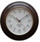 CHEHOMA - Wanduhr aus Dunklem Mangoholz - mit Arabischen Ziffern - Holz und Glas - Klassisches, Stilvolles Retro-Design - für Küche, Wohnzimmer oder Schlafzimmer - Durchmesser 28,3 cm