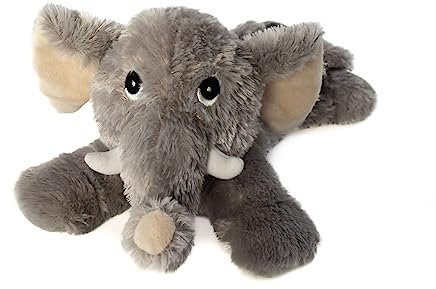 Habibi Plush Wärmekissen/Stofftier f. Kinder und Erwachsene – 1872 Elefant mit Hirsefüllung, Wärmekuscheltier zum Erwärmen in der Mikrowelle/Backofen, ideal auch für Babys