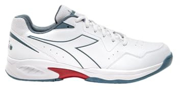 Diadora Herren Volee 6 Tennisschuh, White Oceanview Sauce, 39 EU