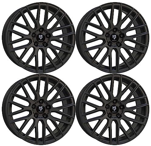 4x MB Design Felgen KV4 7.5Jx18 ET35 5x112 Schwarz stumpfmatt kompatibel mit VW Arteon Beetle T4 Caddy EOS Golf Jetta Passat Phaeton Scirocco