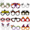 RYAN 24 Stück Halloween Party Papier Brillen Set Lustige Brille Foto Requisiten Maskerade Masken Kostüm Dekoration für Halloween Deko Party Zubehör