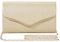 BAICLES PU Leder Abendtasche Damen Clutch Brauttasche Elegant Kleine Handtasche Frauen Umhängetasche Schultertasche Damen Kettentasche für Hochzeit Party Prom Freizeit, Gold
