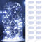 btfarm 16 Pacchi Stringa Luci LED a Batteria, 2M 20LED Mini Lampada Decor a Batteria Filo Di Rame, IP65 Impermeabile Catena Luminos Lucine DIY per Esterni Interni Natale Matrimoni, Bianco Freddo