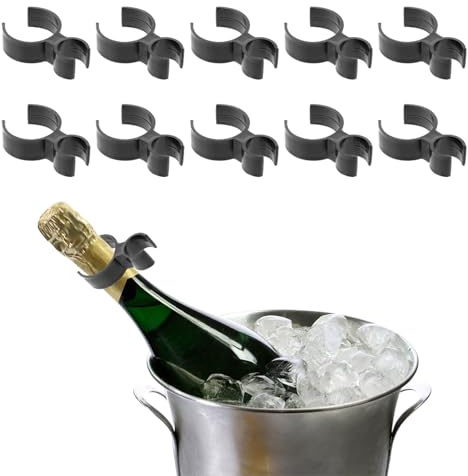 TUKNN Champagnerflaschen-Clips, Champagnerflaschen-Einzelhalter, Flasche Einzelne Halter Sicherheit Clips, Champagnerflaschen-Verlängerungsclips, Champagner Flasche Wunderkerzen Clips, 10 Stück
