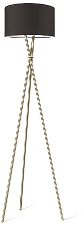 Home Sweet Home Moderne Stehleuchte Beine Bronze Bling | 40/40/22cm Schokolade | Stehleuchte aus Stoff und Metall | geeignet für E27 LED-Leuchtmittel| geeignet für Wohnzimmer, Schlafzimmer