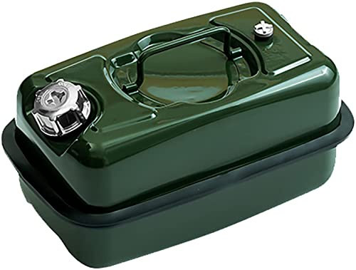 Réservoir de carburant de gaz portatif de moto en métal essence voiture Gokart conteneur de rechange essence réservoirs d'essence bidon (5L)