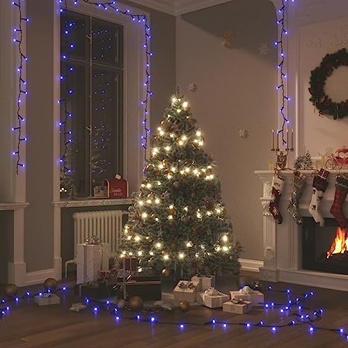 ULUYYUC Stringa LED con 2000 Luci LED Blu 200 m PVCfiocchi di neve proiettore fiocchi di neve luci natale effetto neve luci albero di natale